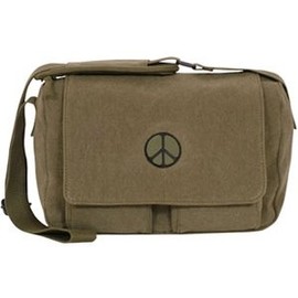 Fox Outdoor Products Retro Departure Shoulder Bag, Peace Olive Drab
