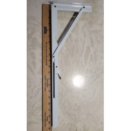 eugene 20 Inches heavy Duty Metal L shelf Foldable Brackets Collapsible White ,2 Pcs **