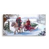 Christmas Wall Art Christmas Sleigh Ride Pictures Print Holiday Canvas