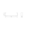 220x55mm Rectangular Ducting Ventilation Mounting Clip - White Plastic Support
