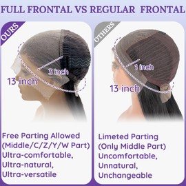 ekaibaoek 13x6 Lace Front Human Hair Wig, 200 Density, HD Lace Frontal Wig, Pre-Plucked Glueless Wigs, 28inch