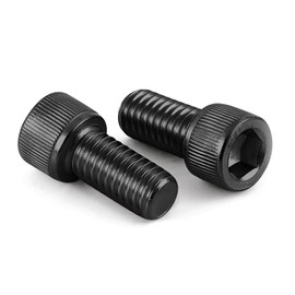 MewuDecor M5 x 10mm Socket Head Cap Screws, Grade 12.9 Alloy Steel Black Oxide, Allen Socket Drive, Fully Threaded, Pack of 100