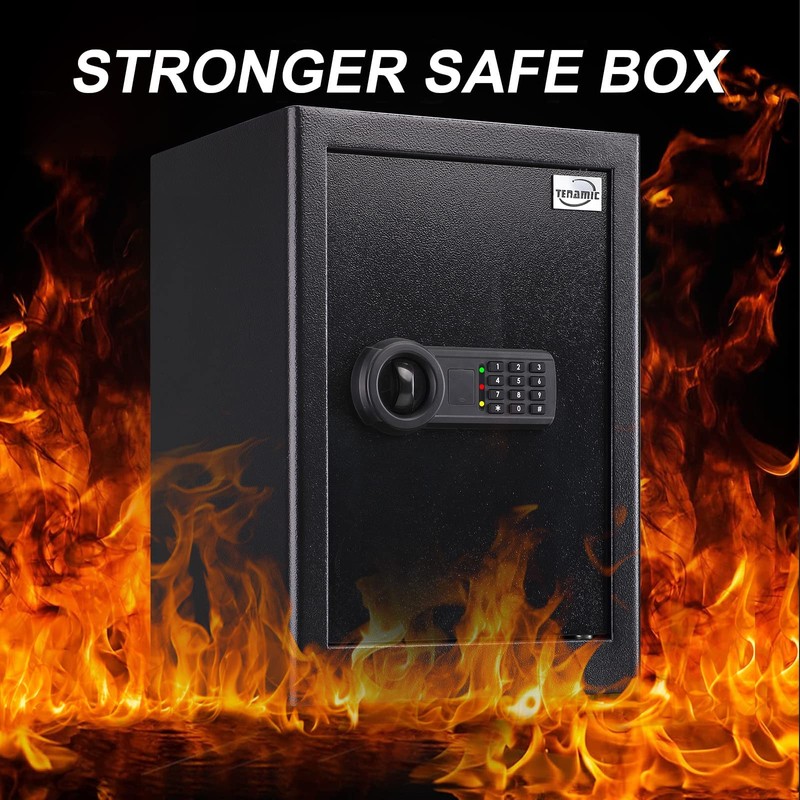 Tenamic Safe Box 2.2 Cuft Fireproof Waterproof Home Safe, Keypad