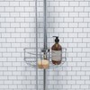 Croydex QM261041 Chrome Easy to Fit Riser Rail Basket Shower