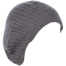 BYOS - Gorro de punto de ganchillo para mujer, 2-pack Gray & Bk Wo/Flower, Talla única