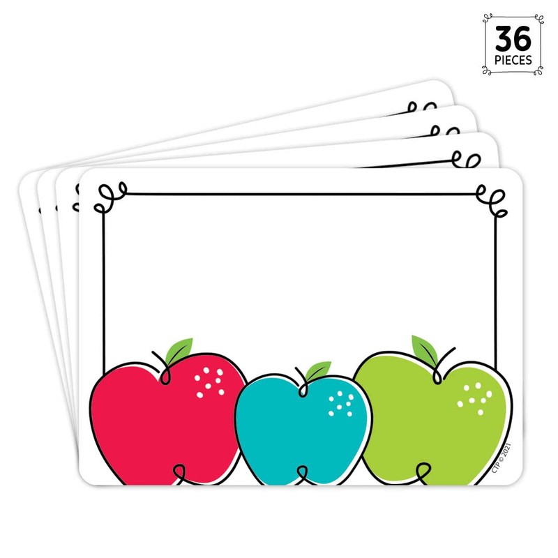CTP Doodle Apples Badge Labels for Classroom (Creative Teaching Press