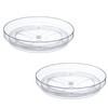 2 Pack, 9 Inch Clear Non-Skid Lazy Susan Organizers - Turntable Rack for Kitchen Cabinet, Pantry Organization and Storage, Fridge, Bathroom Closet, Vanity Countertop Makeup Organizing, Spice Rack