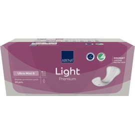 ABENA Abena Light Ultra Mini 0 | Incontinence Pads Women | 100ml Absorbency | 24 Pack | Women's Incontinence Pads | Panty Liners for Women Long | Incontinence Pads Women