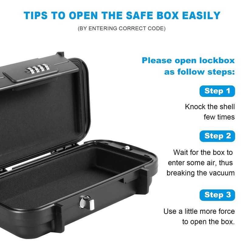 Portable Anti Theft Safe Box 4 Digit Combination Security Case