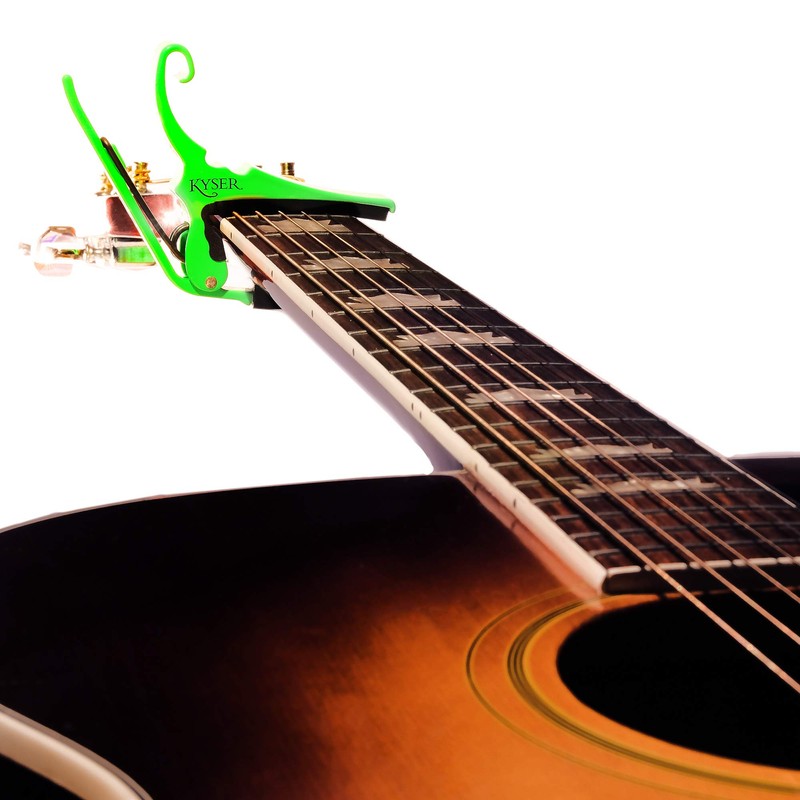 KYSER KG6NGA Neon Green Capotast for Acoustic Guitar Kaiser