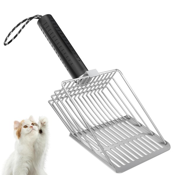 PCYIS Cat Litter Scoop-Premium Metal Cat Litter Scoop with Hook