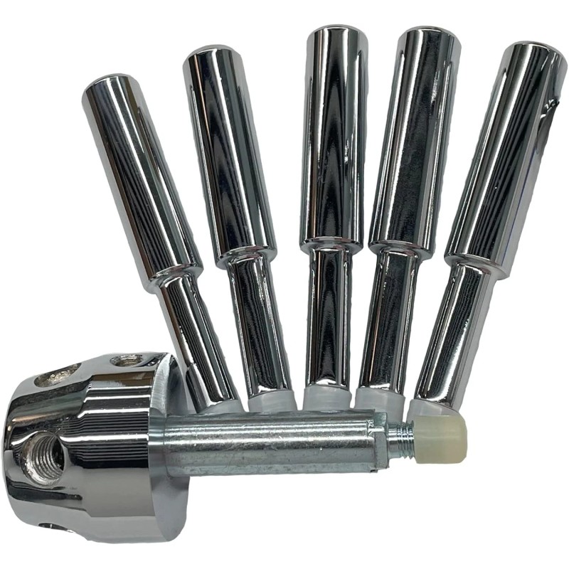 MOUNT 5 Spoke Gun Safe Handle Chrome Heavy-Duty Handle Gun