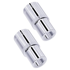 FOCMKEAS 2PCS 5.5mm Shallow Socket, 1/4 Inch Drive, 6-Point, Metric, Heat Treated CR-V Steel Short Sockets, Full Polishing, 1 Inch Length