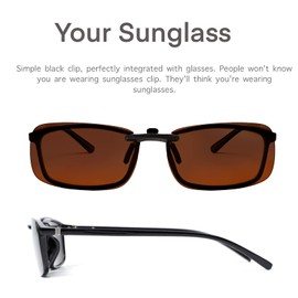 DAUCO Polarized Mirrored Lenses Classic Sunglasses Clip-On Glasses [Anti-glare] [UV Protection] Driving/Fishing Eyewear, Men & Women