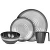 Camping Crockery Set 1 Person 4-Piece Melamine Picnic Crockery Set