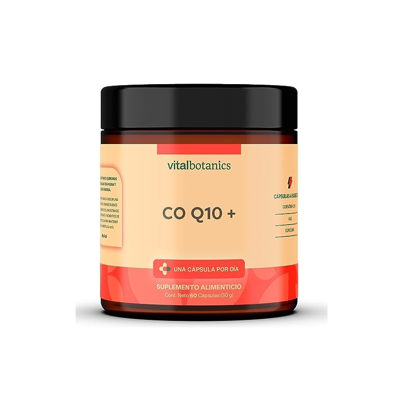 Coq10 Coenzima Q10 Ajo Cúrcuma Cápsulas 500mg Meses Vitalbotanics Suplementos