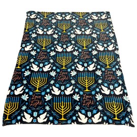 Hanukkah Chanukah Throw Blanket, 5x6 feet (60 x 72 inches), Cozy and Warm Oversized Soft Durable Construction