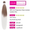 Ombre Ash Brown Braiding Hair Extensions Synthetic Hair For Braiding