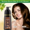 Instant Medium Brown Hair Shampoo 420ml - Semi-Permanent Brown Hair