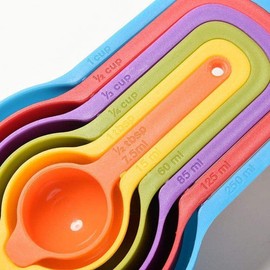 ProBytes 6 Pcs Measuring Cups/Spoons Set - Food Safe, Accurate Measurement, 1/2 Tbsp (7.5ML/Gram) to 1 Cup (250ML/Grams) Space Saving, Nesting, Stackable, Spices, Liquid, Baby Food, Cooking, Baking