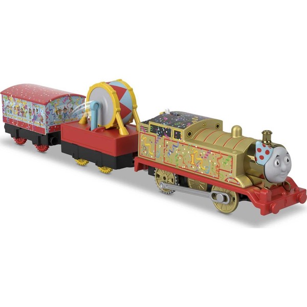 Fisher-Price Thomas & Friends Trackmaster Golden Thomas, Motorized Train Engine for Preschoolers Ages 3 Years & Older