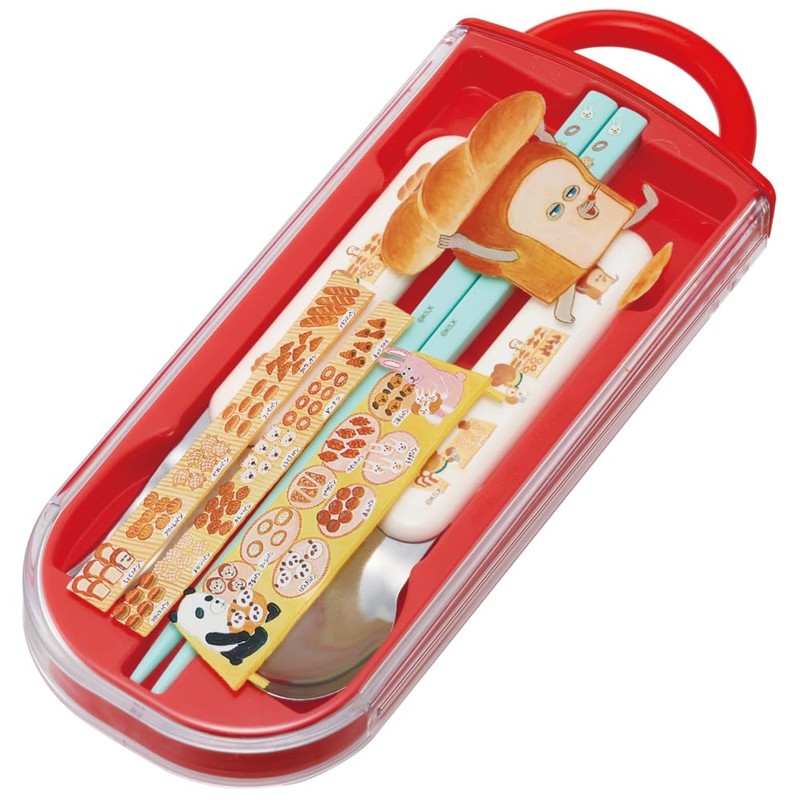 Skater TACC2AG-A Children's Cutlery Set, Lunch, Chopsticks, Spoon, Fork, Made