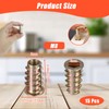 15 Pcs Threaded Inserts for Wood, M8 (8mm) X 25mm