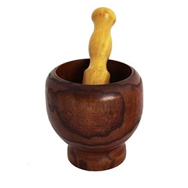 rukauf Root Wood Mortar and Pestle, Elegant Chopper for Spices Herbs etc.
