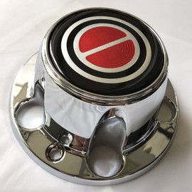 1980-1996 F150 Bronco Van Chrome Wheel Hub Center Caps RED Center 4 PCS