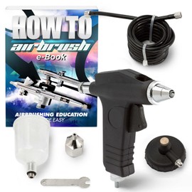 PointZero Trigger-Style Single-Action 2cc Gravity-Feed Airbrush Set - .3 mm Nozzle