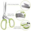 5-Blade Herb Cutter Scissors with Safety Cover, Cleaning Comb -