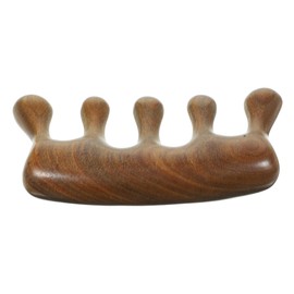 KOMBIUDA Sandalwood Scalp Massage Comb No Static Wide Tooth Hair Types Portable Ergonomic for and Stimulating Circulation for Men and Women