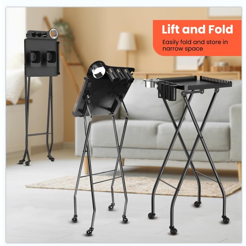 TASALON Professional Hair Styling Station Cart, Metal Rolling Hair Stylist