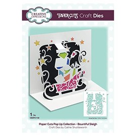 Creative Expressions Paper Cuts - Pop Up - Bountiful Sleigh - Craft Die, Metal, 14.2 x 13.6 cm,CEDPC1132