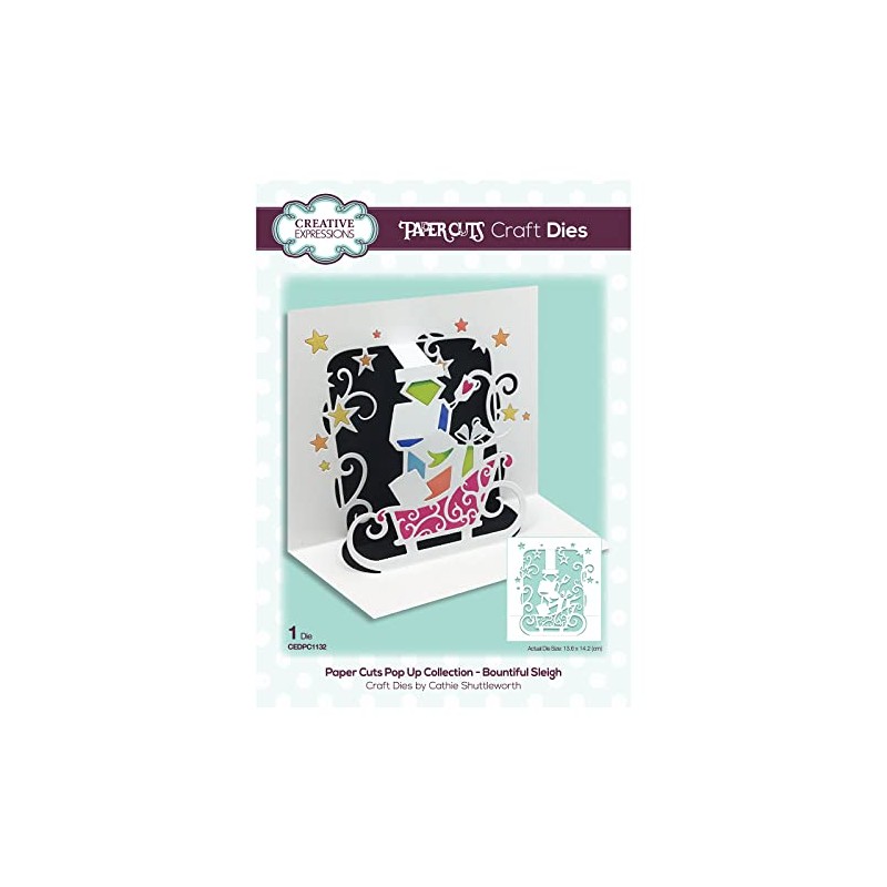 Creative Expressions Paper Cuts - Pop Up - Bountiful Sleigh