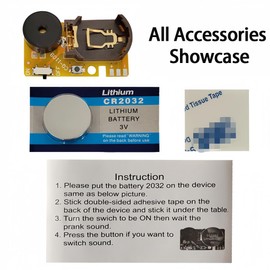 2piece Annoying Noise Generator Creative Pranks with Screams and Cricket Sounds Funny and Annoying Noise Generator PP, red