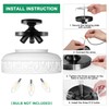 Lamomo Semi Flush Mount Ceiling Light,White Glass Shade Black Hallway