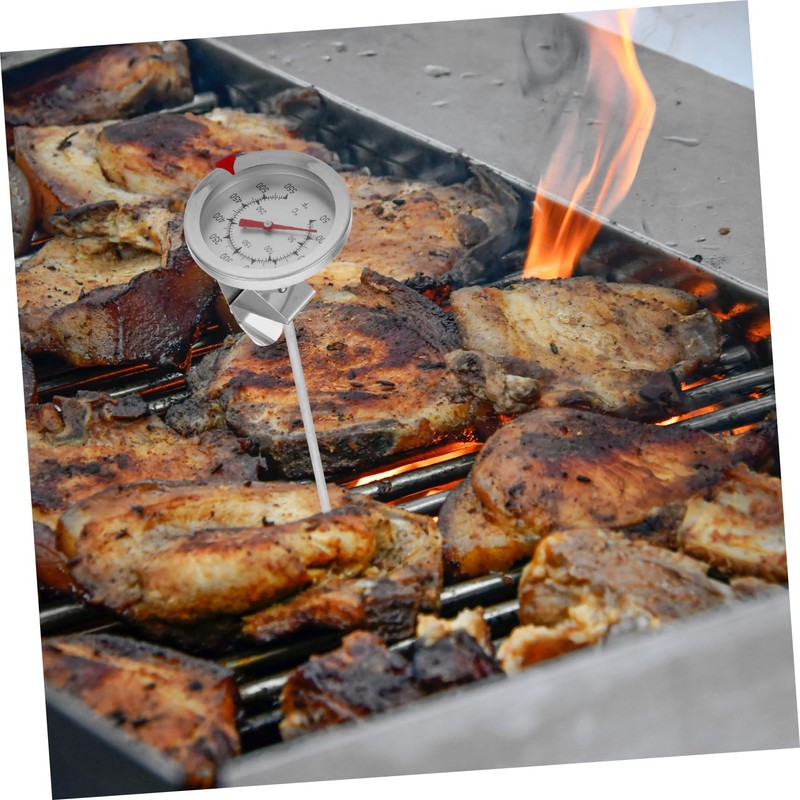 iplusmile 1pc Stainless Steel Dial Thermometer Barbecue Food Thermometer for