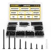 Wood Screws Assortment Kit, FIXLINK 240 PCS High Hardness Flat