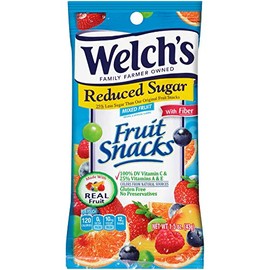 Welch's Reduced Sugar Mixed Fruit Fruit Snacks 0.8 oz Pack of 64