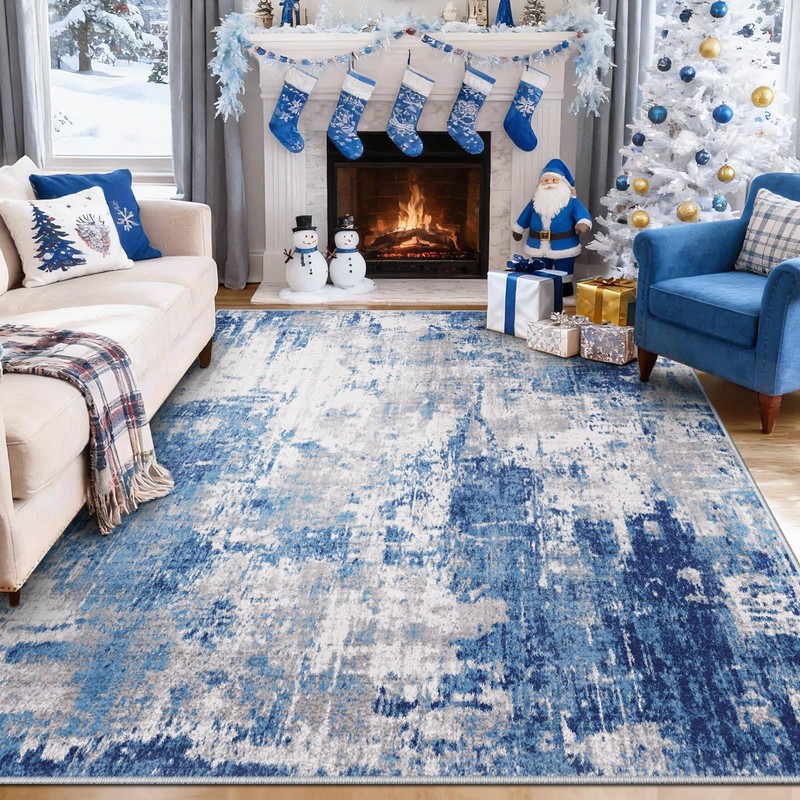 RELEANY Washable Area Rugs 5'x7' Non-Slip Modern Abstract Soft for