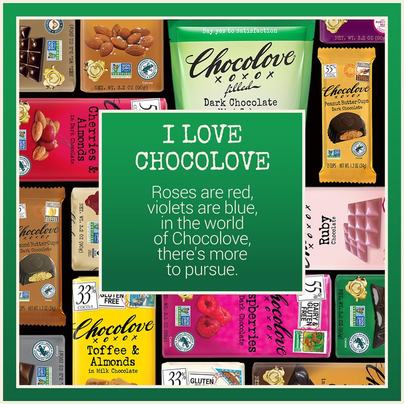 Chocolove Mint Crème Chocolate Bites | 55% Cocoa | Refreshing