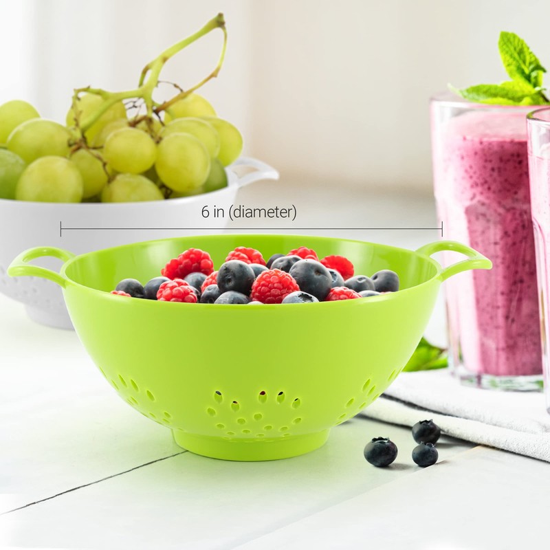 Meadow Lane Goods 6-Inch, 3 Cup Personal Colander With Dual