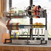 ADBIU Over Sink Dish Drying Rack (Expandable Height/Length) Snap-On Design