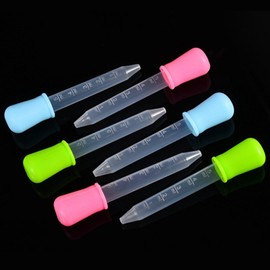 5ml Dropper Pipette Silicone Dropper Pipette Multiple Colors Suitable for Candy Molds, Gummy Bears, Gelatin Makers, Petroleum Science, Crafts, Experimental Plastic Dropper Pipettes (10 Pack)
