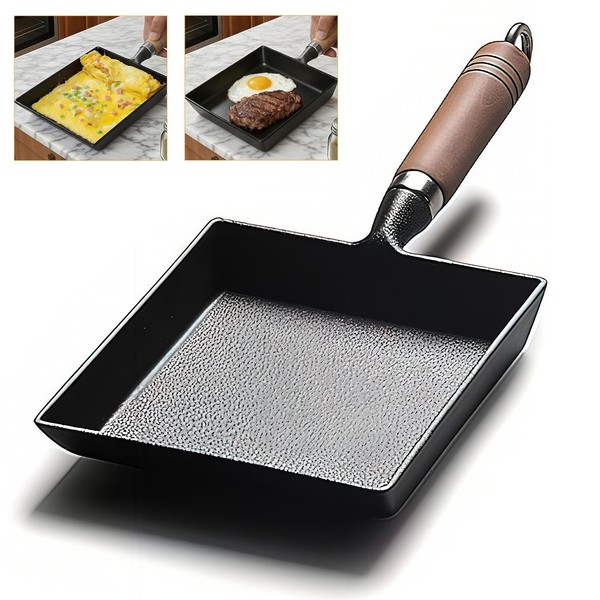 JUSTHERE Tamagoyaki Pan, Japanese Omelette Pan Nonstick, Multifunctional Square Japanese
