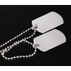 UMtrade Sencillo Mujer Hombres Acero Inoxidable Doble Placa de Identidad