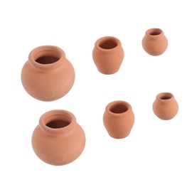 Yardenfun 6pcs Mini Thumb Planter Decorative Flowerpot Tiny Clay Pots Pot for Plants Miniature Flower Pots Tiny Nursery Cotta Pots Terracotta Pots Ceramics Office Small Water Lily Bowl