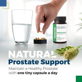 Best Life Herbals Prosta-Rye - Natural Prostate Supplement for Men Experiencing an Enlarged Prostate, Frequent Urination, Overactive Bladder - 4 Bottles, 120 Capsules