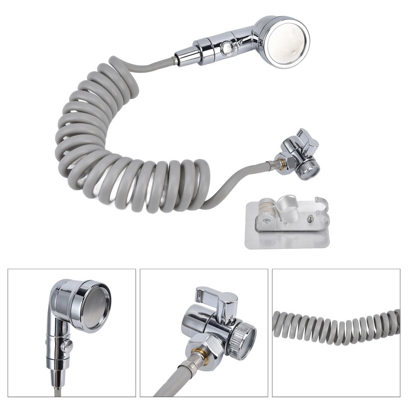 Sink Shower Sprayer Stretchy Hose Adjustable Mode Faucet Sprayer Attachment